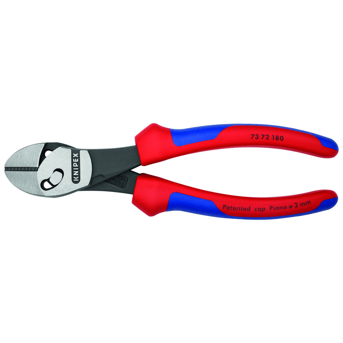 Hochleistungs-Kraft-Seitenschneider, TwinForce®, poliert mit Griffhüllen, ganze Länge: 180mm