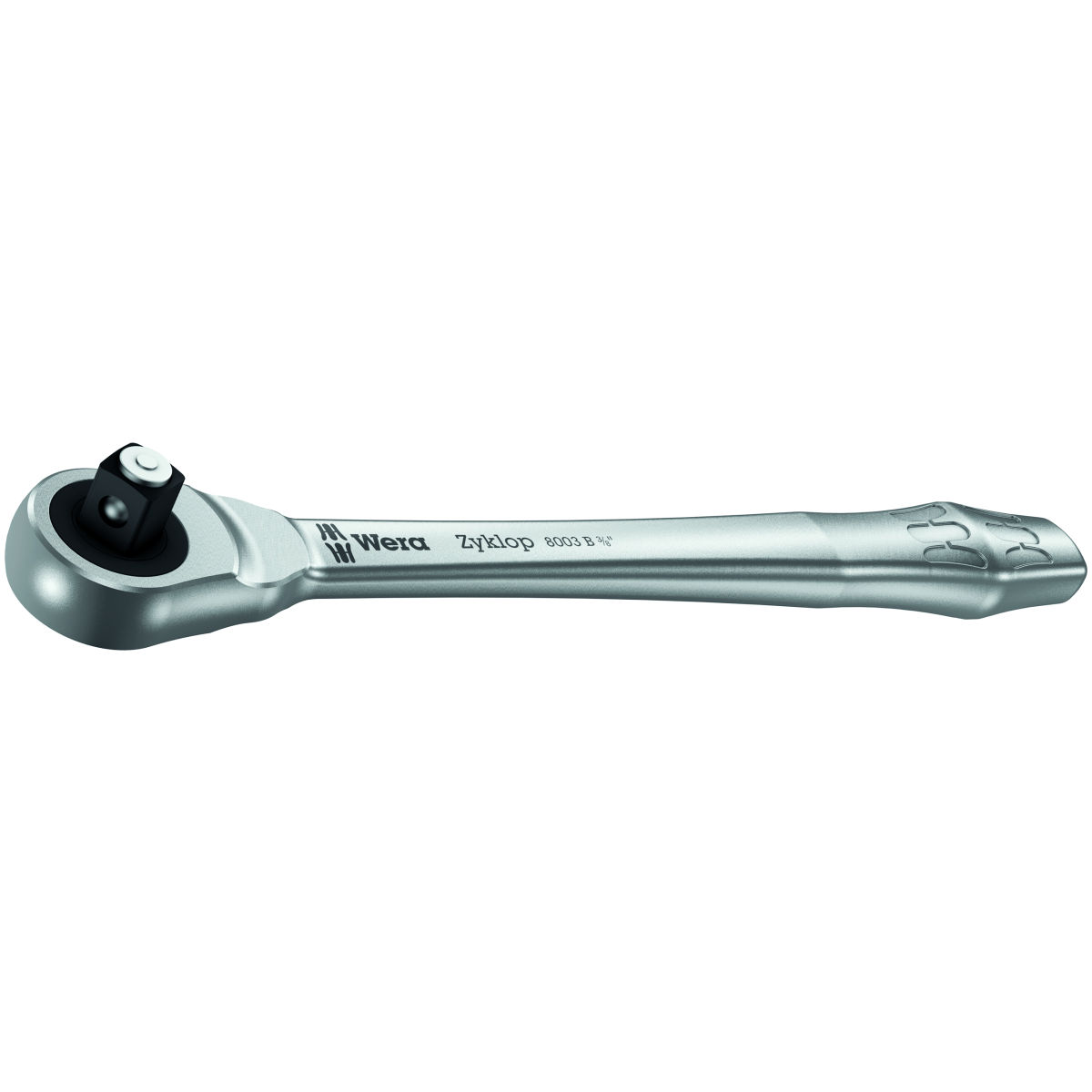 Feinzahnknarre „Zyklop Metal“ Durchsteckvierkant, 3/8 Zoll mit Auswerfer