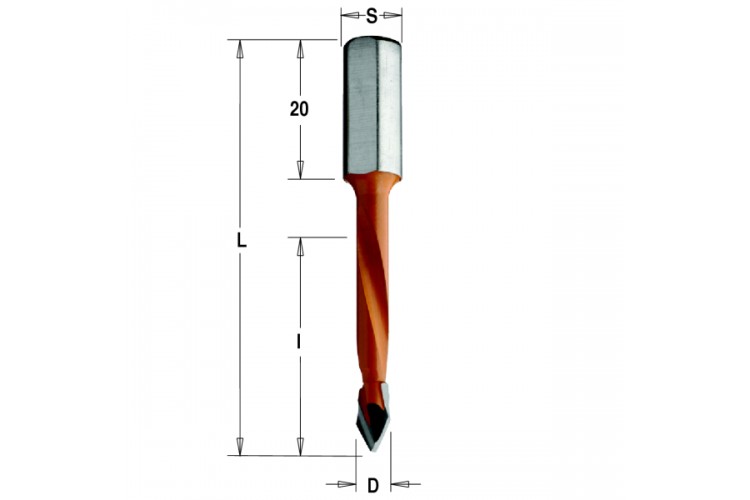 Сквозные свёрла L=70 S=Ø8x20