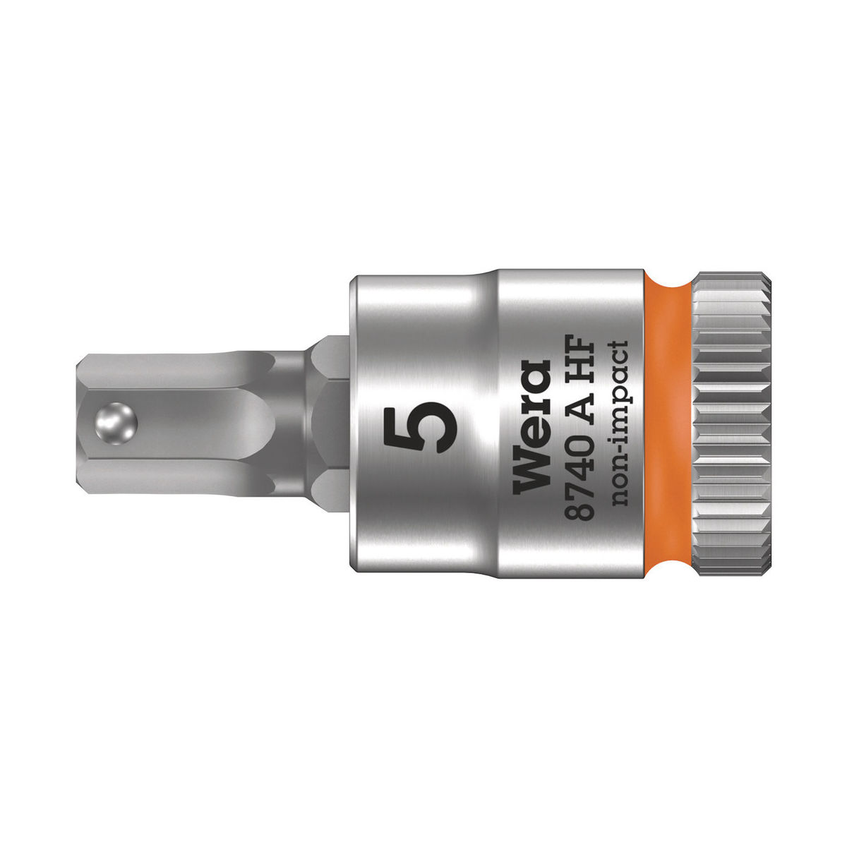 8740 A HF Zyklop Bitnuss mit 1/4″-Antrieb, mit Haltefunktion für Innensechskantschrauben, 5 x 28 mm