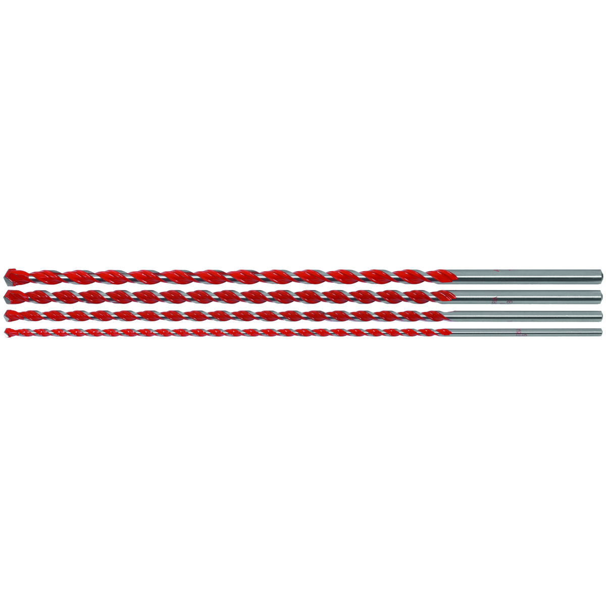 Hartmetall-Mehrzweckbohrer-Satz lang, ⌀: 6-12mm