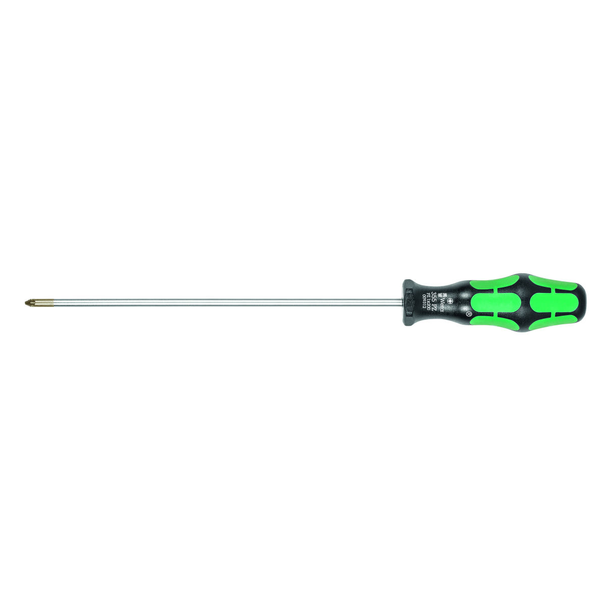 Schraubendreher für Pozidriv, lang und mit Kraftform-Heft, Kreuzschlitzgröße / Klingenlänge: 1/200mm