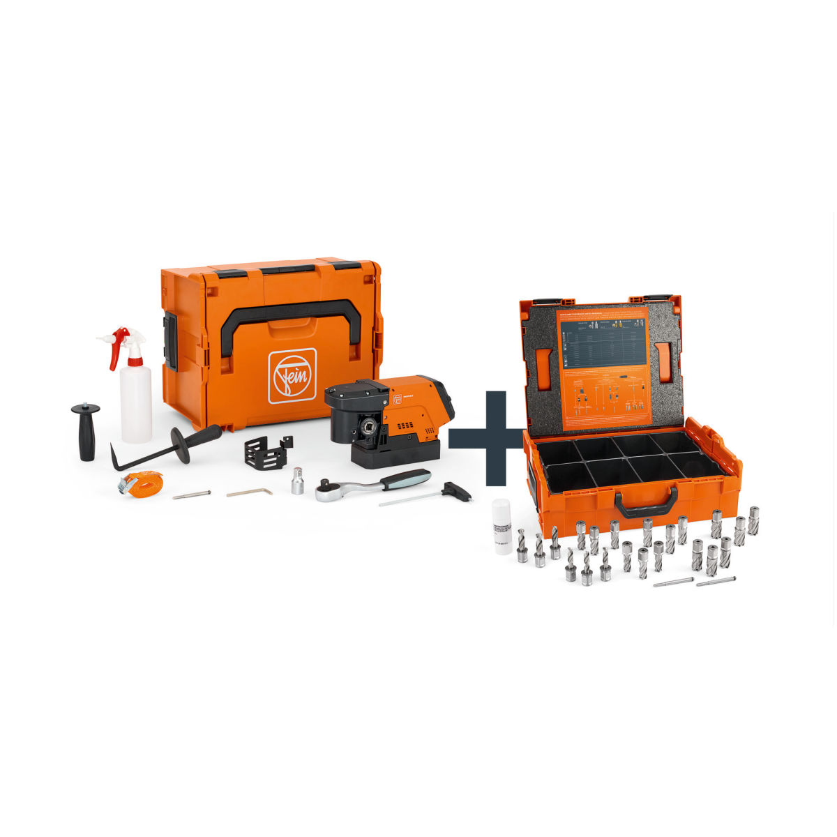 Compact-Magnet-Kernbohrmaschine bis 36 mm, KBC 36 MAGFORCE Structural Steel-Set 3/4 in Weldon / HSS NOVA 25