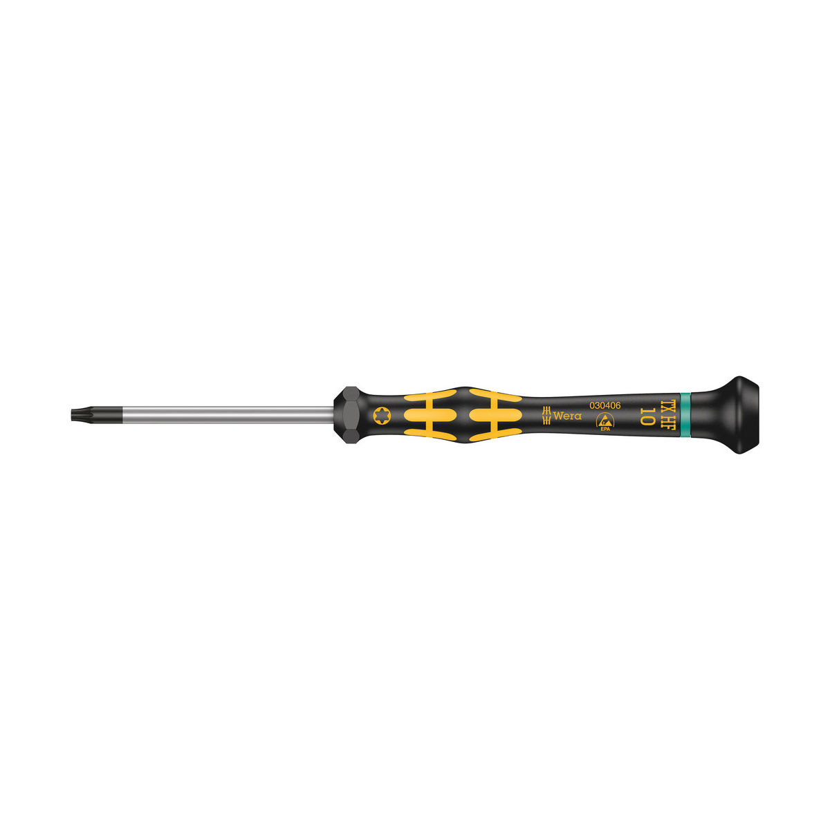 1567 TORX® HF ESD Kraftform Micro Schraubendreher mit Haltefunktion, TX 10 x 60 mm