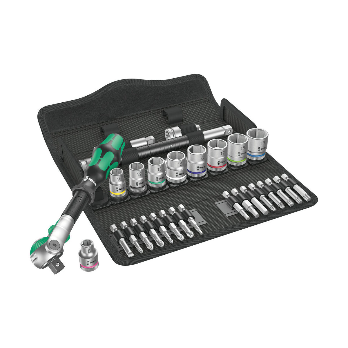 8100 SB 6 Zyklop Speed-Knarrensatz, 3/8″-Antrieb, metrisch, 29-teilig