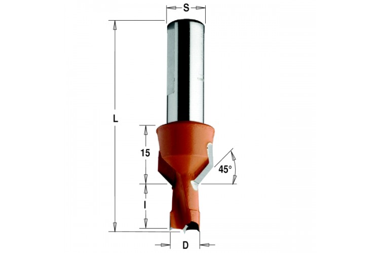 Глухие свёрла с зенкером L=57.5 S=Ø10
