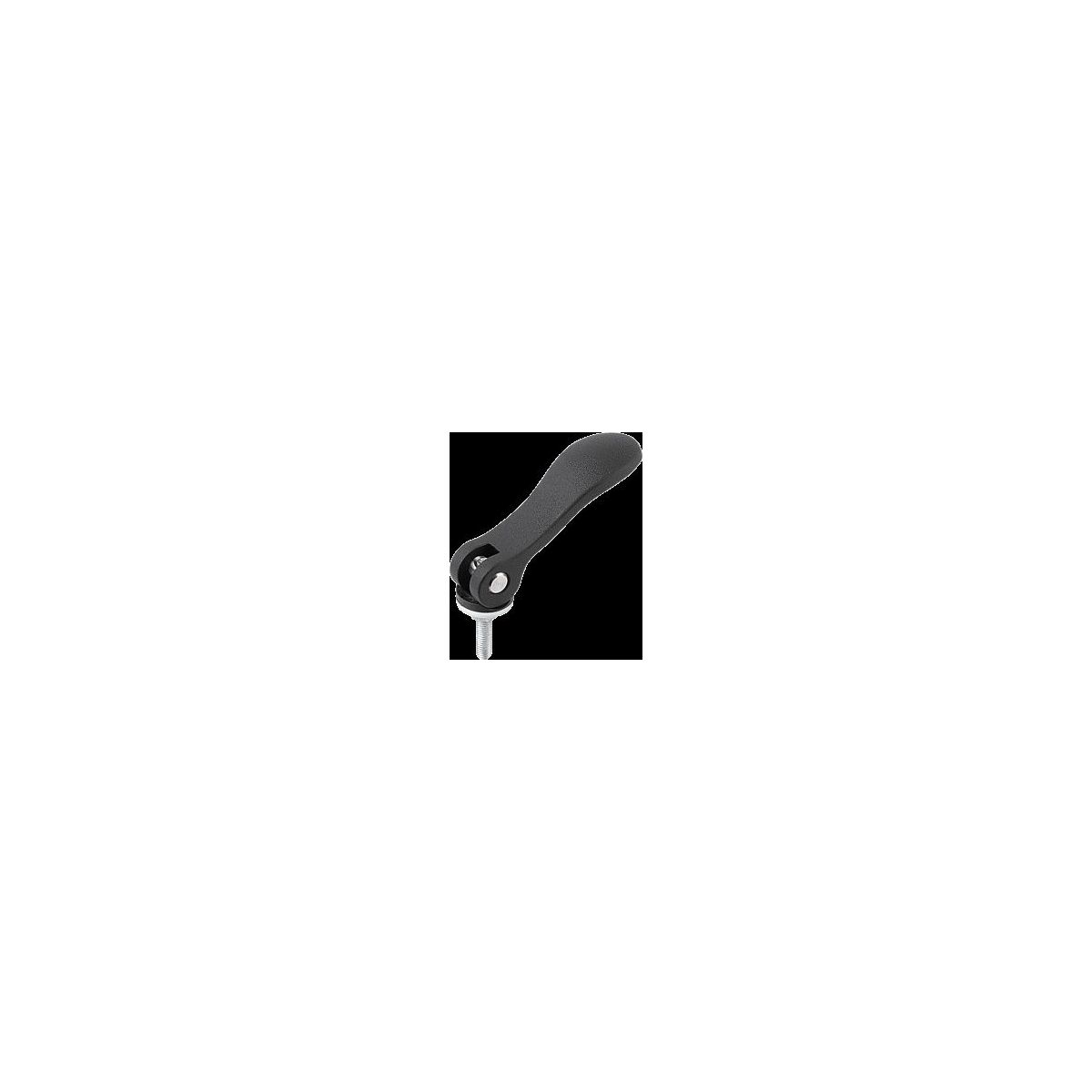 Exzenterhebel, einstellbar, pulverbeschichtet, Gr. 2, schwarz, Aluminium