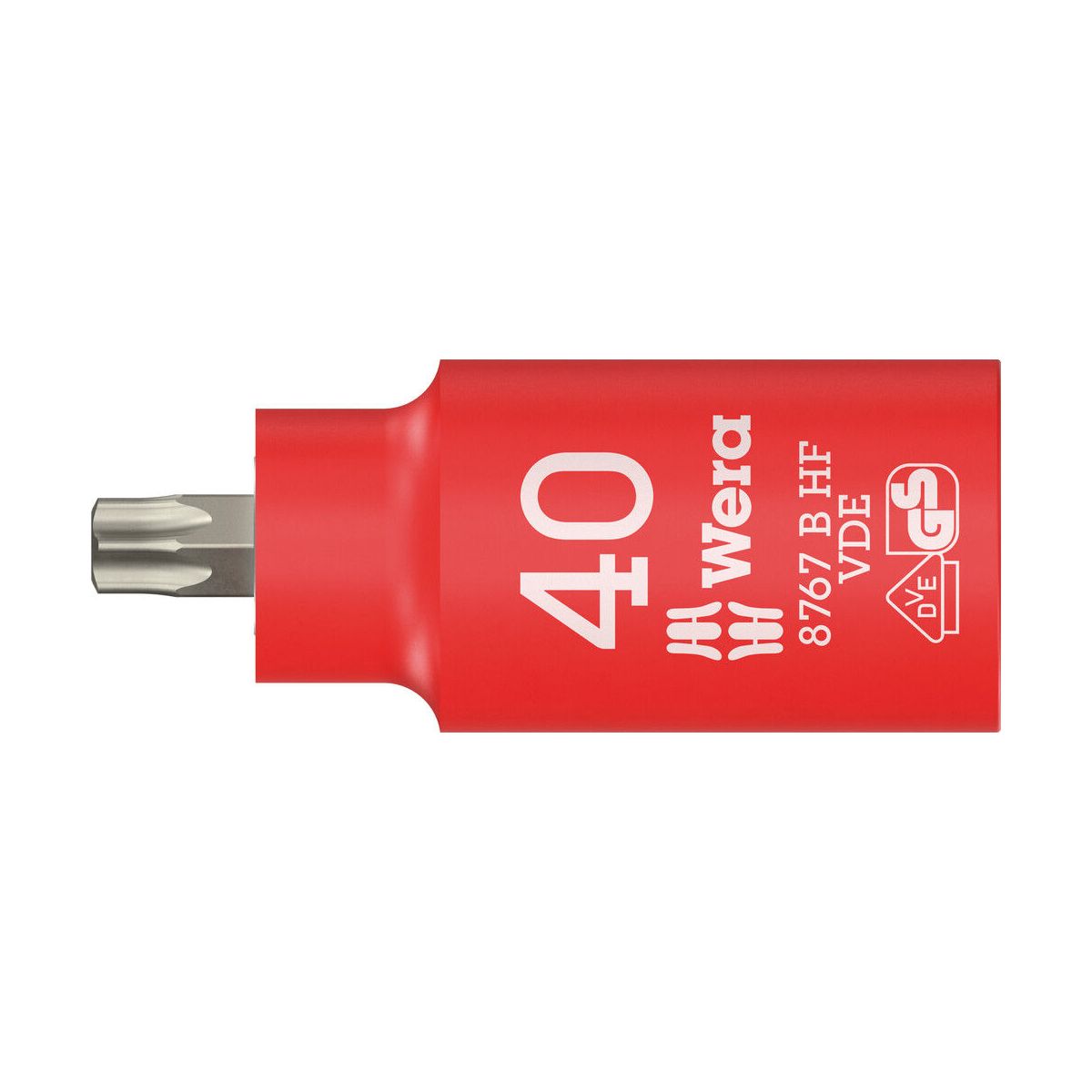 8767 B VDE HF TORX® Zyklop Bitnuss, isoliert, mit 3/8″-Antrieb, mit Haltefunktion, TX 40 x 55 mm