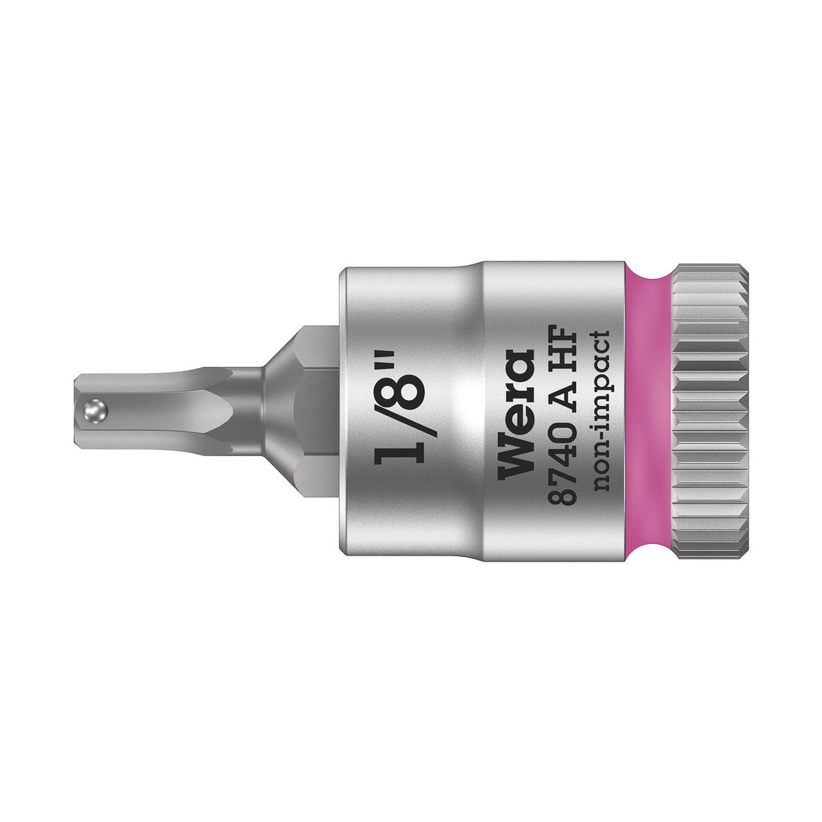 8740 A HF Zyklop Bitnuss mit 1/4″-Antrieb, mit Haltefunktion für Innensechskantschrauben, 1/8″ x 28 mm