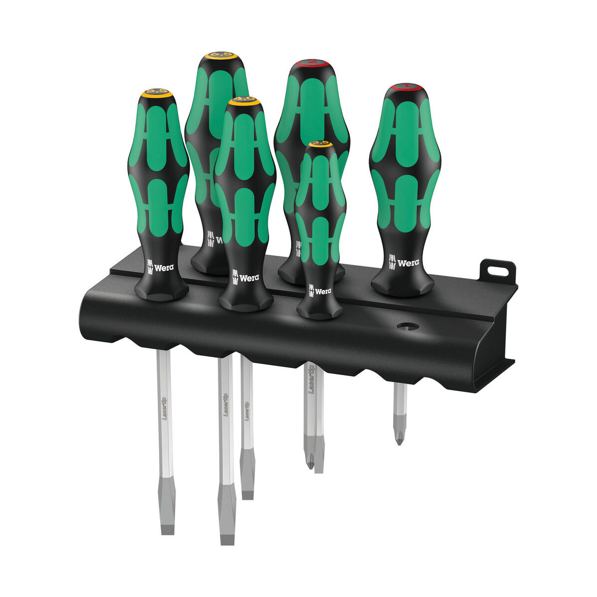 334 SK/6 Rack Schraubendrehersatz Kraftform Plus Lasertip + Rack, 6-teilig