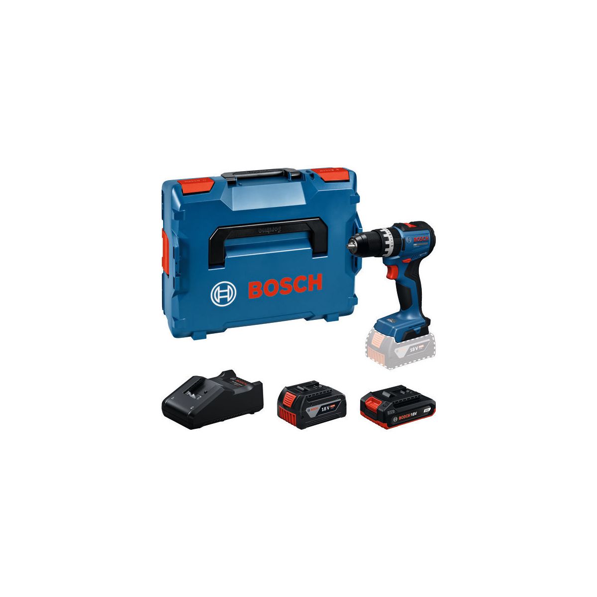 Akku-Schlagbohrschrauber GSB18V-52, 1x GBA 18V 2.0Ah, 1x GBA 18V 4.0Ah in L-BOXX
