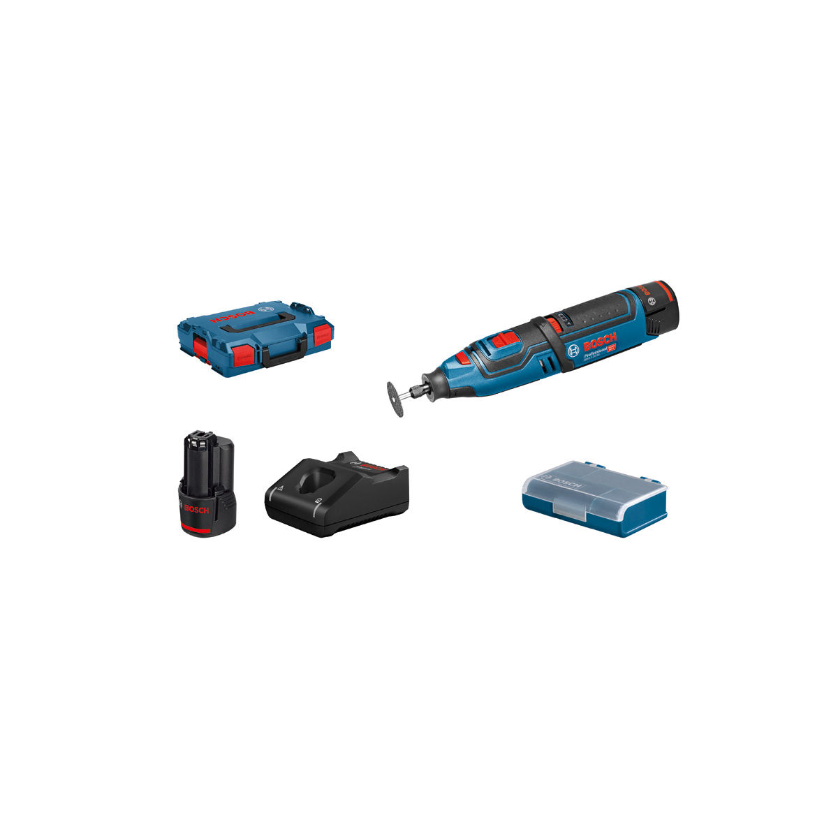 Akku-Rotationswerkzeug GRO 12V-35, mit 2 x 2.0 Ah Li-Ion Akku, L-BOXX