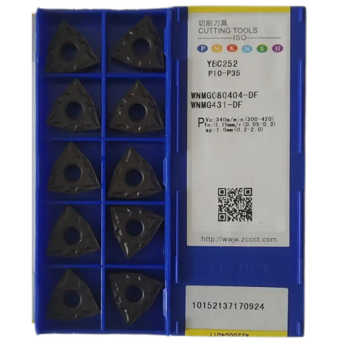 Пластини ZCC-CT WNMG080404-DF YBC252 токарні двосторонні твердосплавні