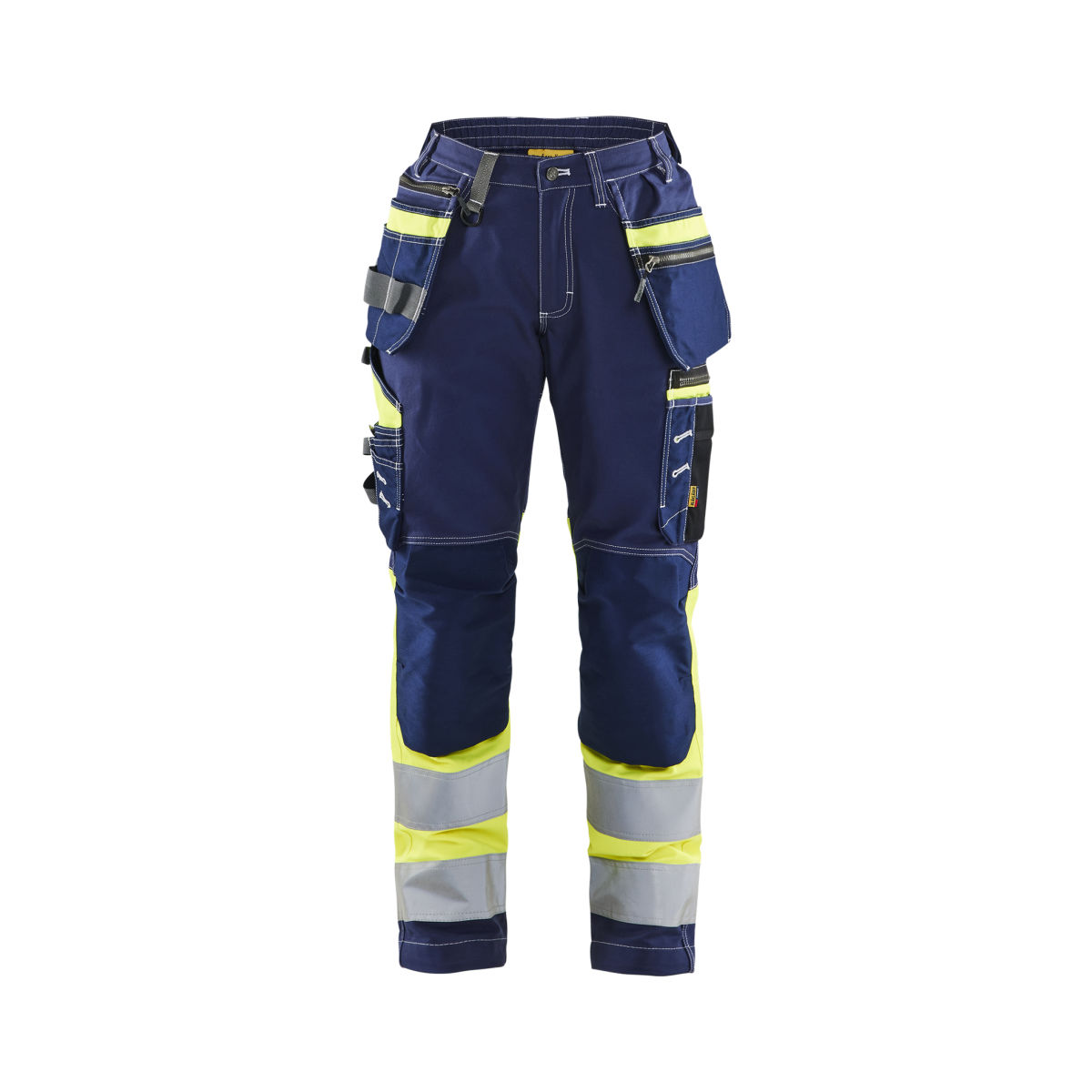 Damen High Vis Arbeitshose mit Stretch Marineblau/Gelb C48, marineblau / gelb