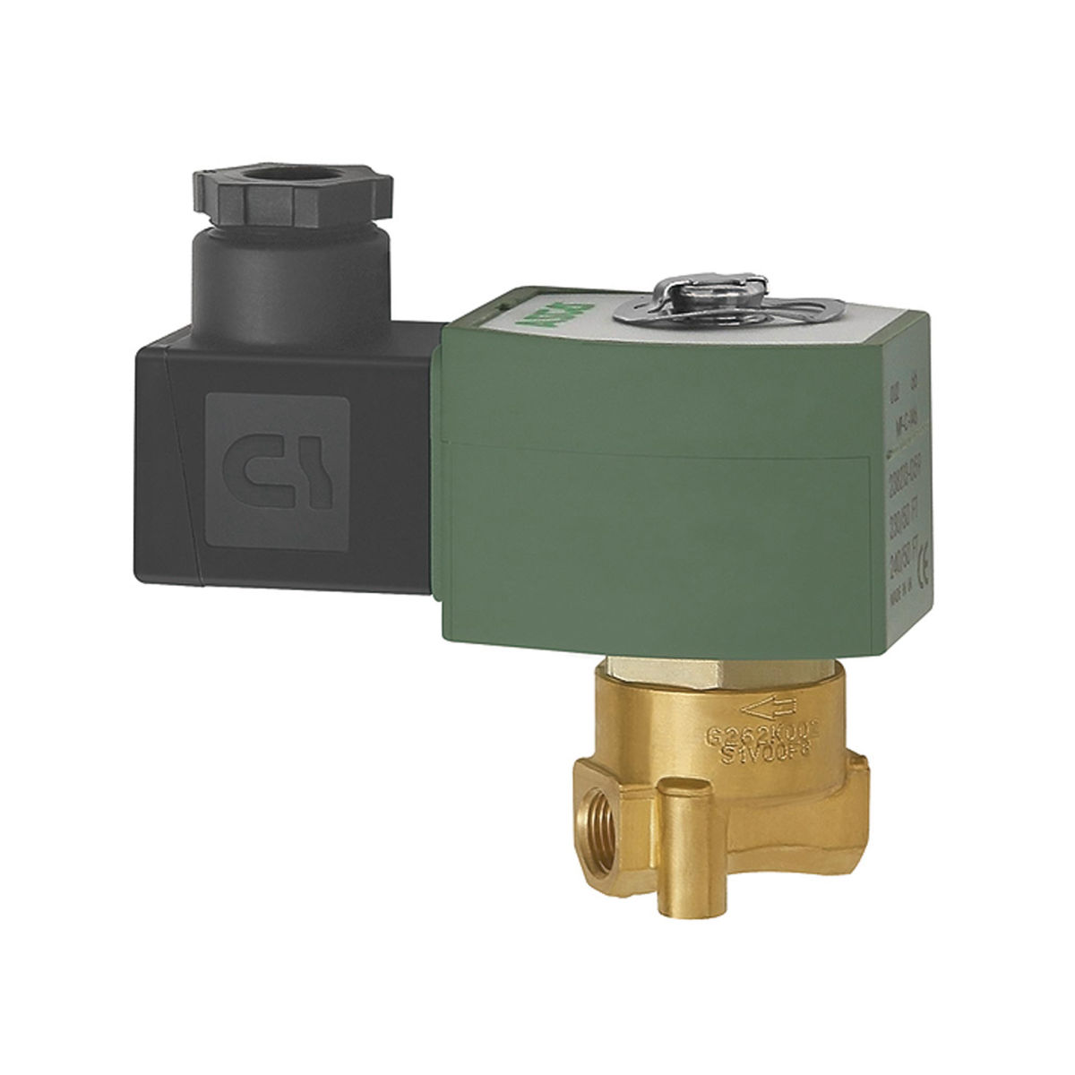 2/2-Wege-Magnetventil, Messing, NC, direktgesteuert, 24 V DC, FPM, G 1/8, PN 0-8 bar
