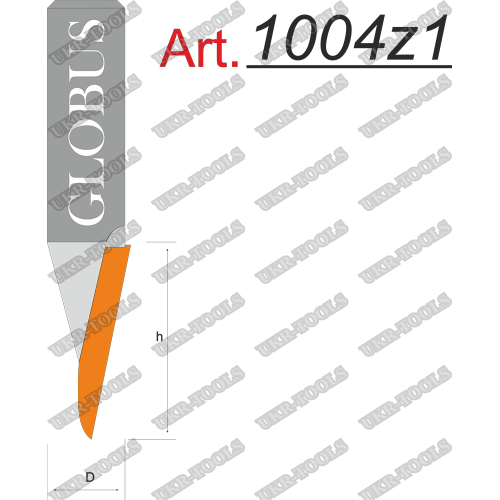 Фреза ГЛОБУС 1004z1 пазовая V-образная D11 d8 h20 o30