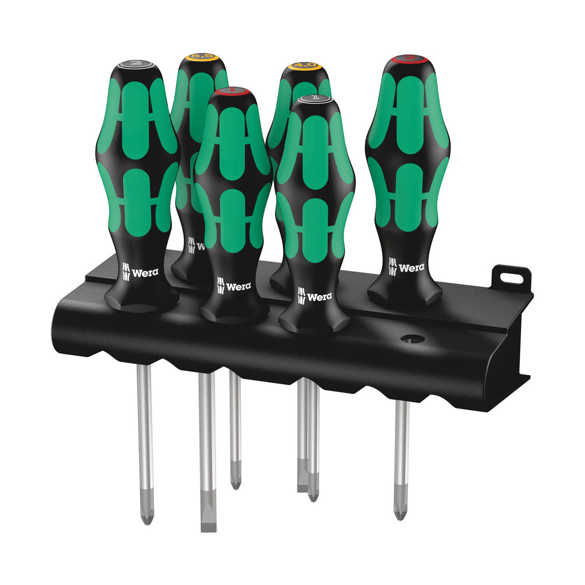 335/350/355/6 Schraubendrehersatz Kraftform Plus Lasertip + Rack, 6-teilig