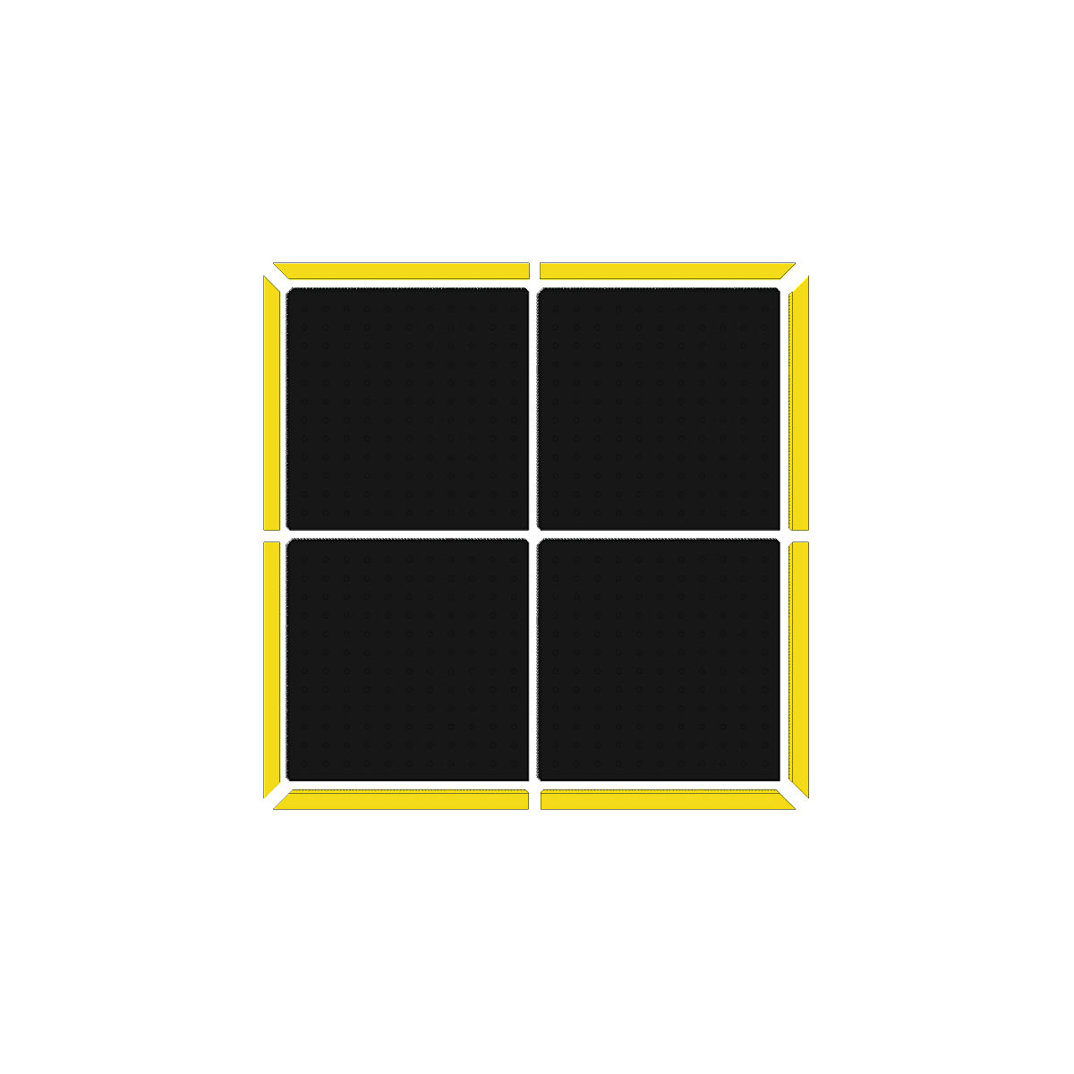 Arbeitsplatzmatte Quadratische Fliese, schwarz