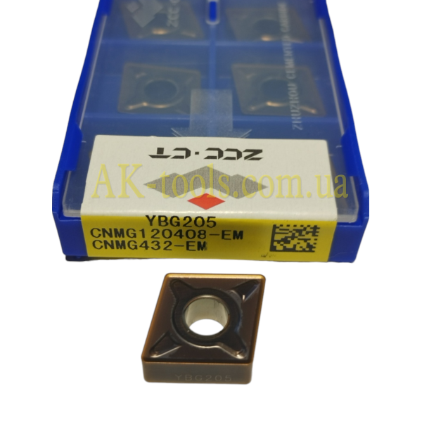 ПРОХІДНІ-РОЗТОЧНІ ПЛАСТИНИ, 80° CNMG+ССМT · CNMG120408-EM YBG205 ZCC-Original