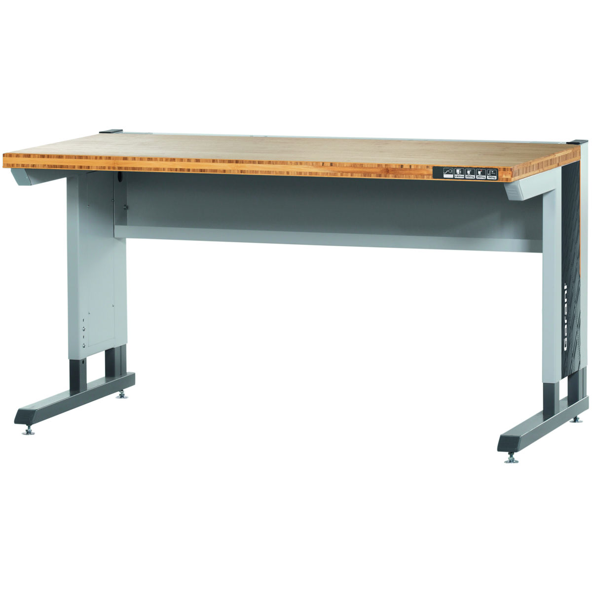 Workstation mLevel mit Bambus-Platte, Länge: 1000mm