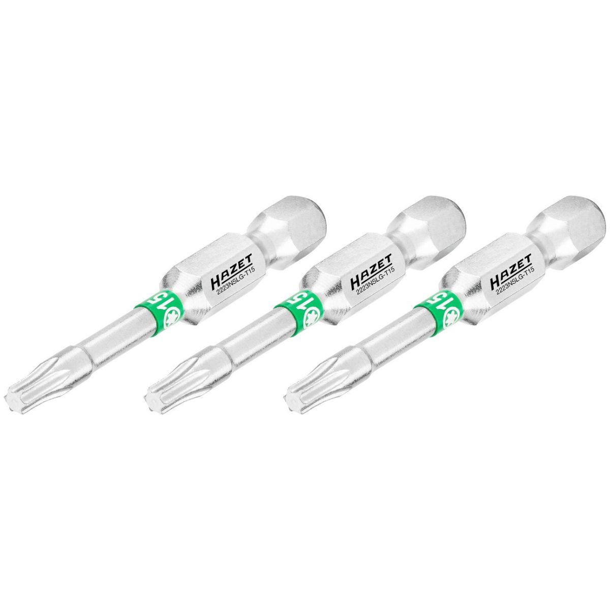 Bit ∙ 1/4 Zoll (6,3 mm) Sechskant massiv ∙ Innen TORX® Profil ∙ 3-teilig ∙ SW T15