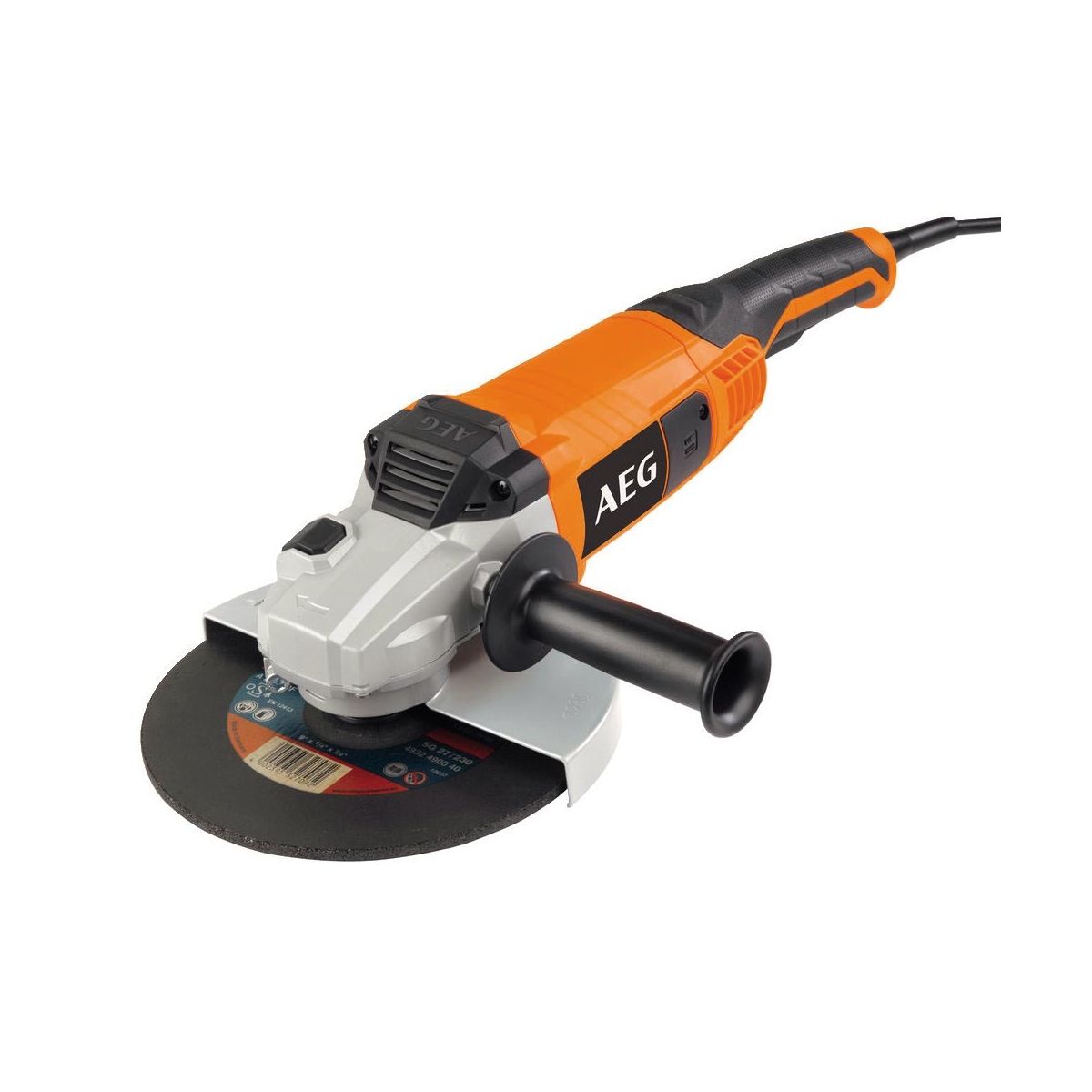 AEG Elektro-Winkelschleifer M14 Schleifspindelgewinde, für 230 mm Scheiben ⌀, mit Wiederanlaufsperre, mit Sanftanlauf, kompakt