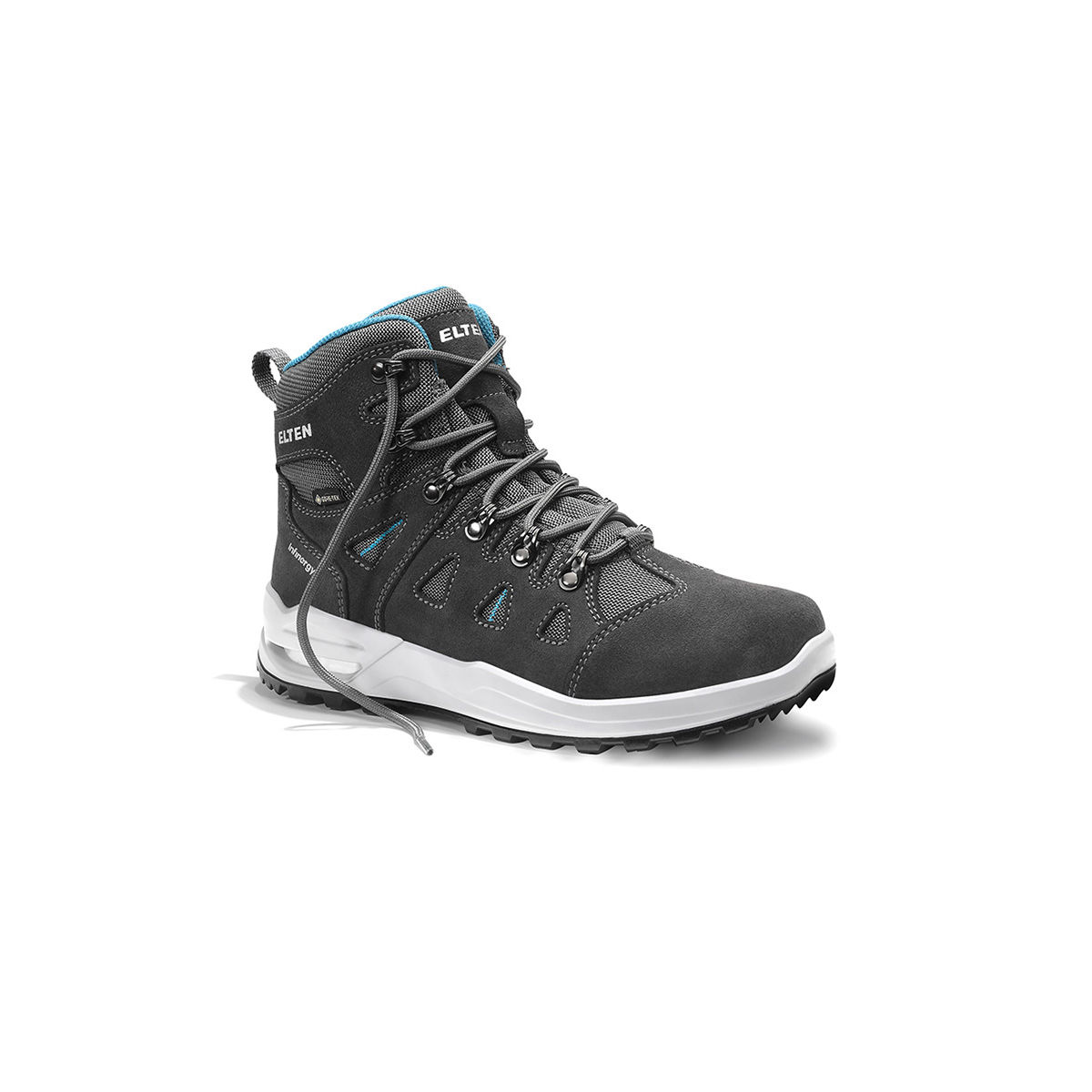 Berufsstiefel ENYA XXF GTX® grau-turquoise Mid ESD O2 WR, Größe 39