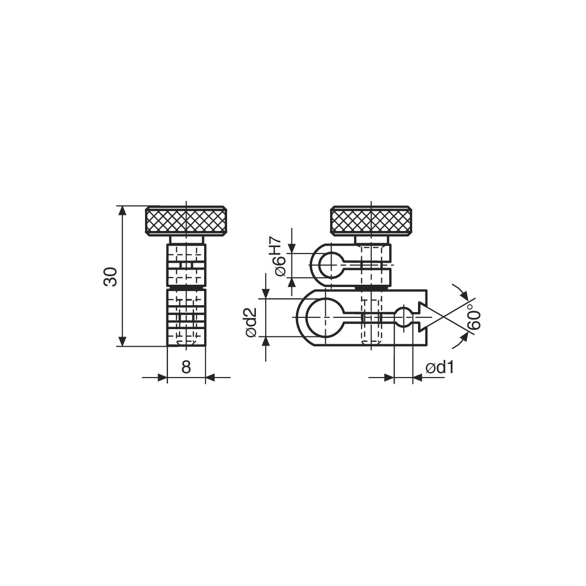 Universalklemme 800 k8 4 mm / 8 mm