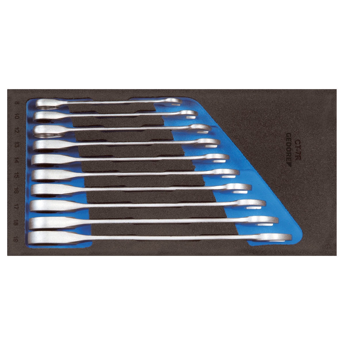 Satz Maulschlüssel mit Ringratsche in Check-Tool-Modul