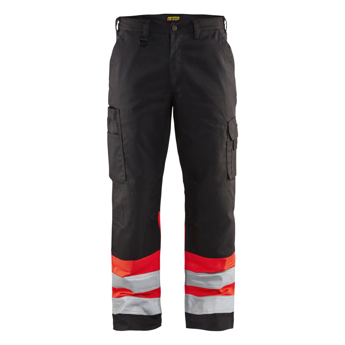 High Vis Arbeitshose Schwarz/High Vis Rot D136, high vis rot / schwarz