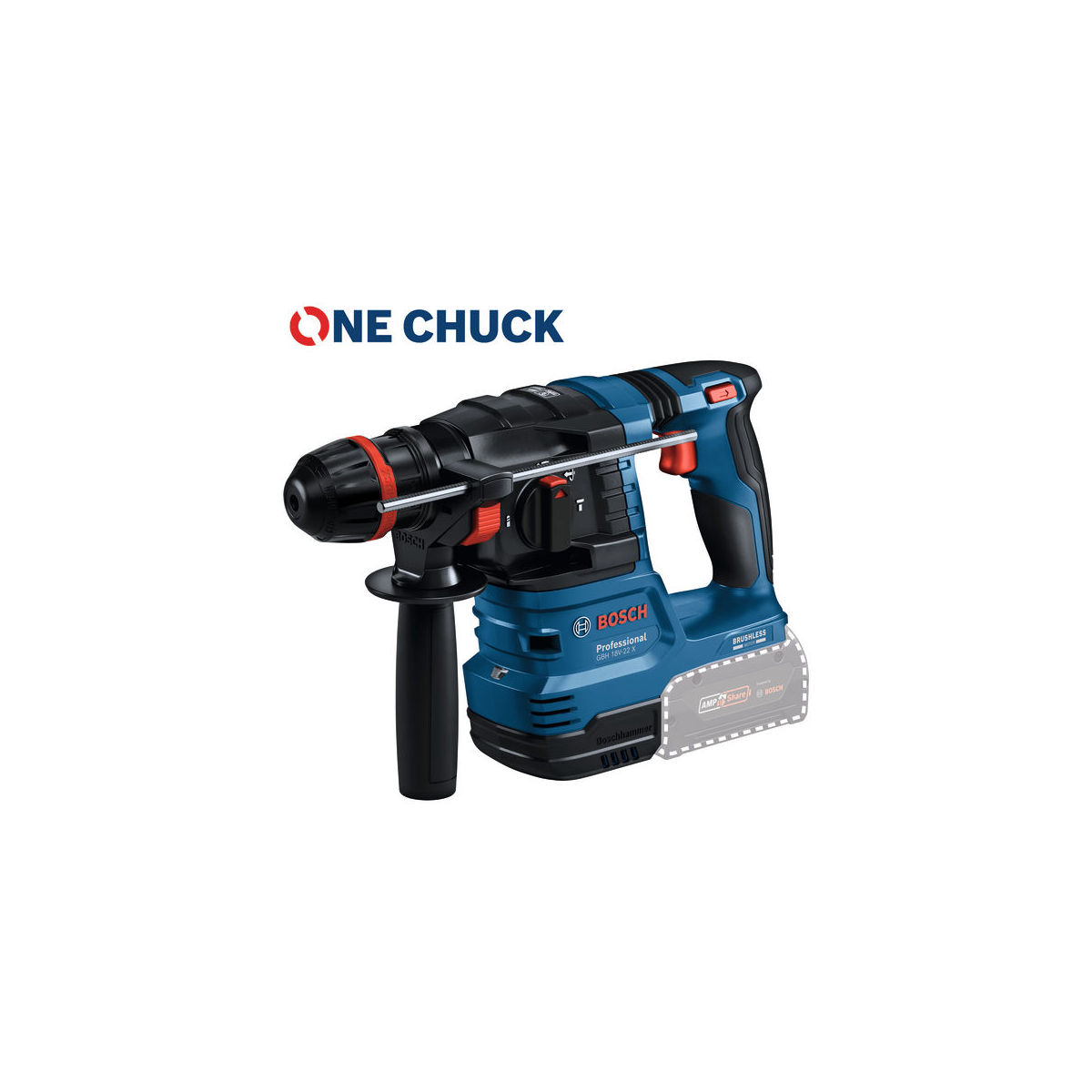 Akku-Bohrhammer mit ONECHUCK GBH 18V-22 X