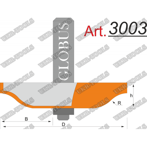 Фреза ГЛОБУС 3003 фигирейная горизонтальная D93 d12 h14