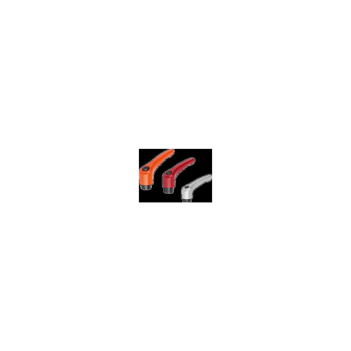 Klemmhebel, seidenmatt, Gr. 0, reinorange RAL 2004, Zink