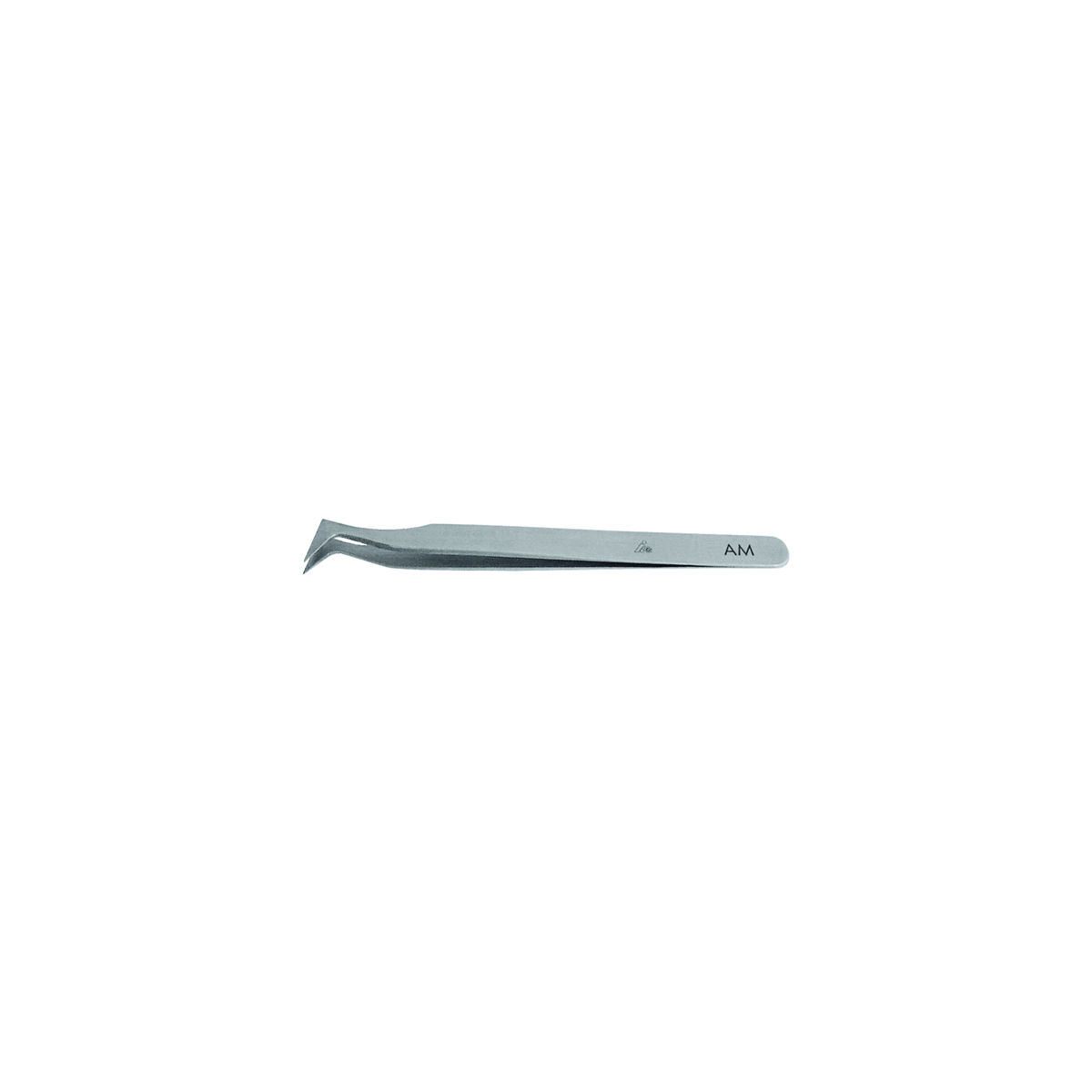 Pinzette abgesetzt, nadelspitz, abgewinkelt, 115 mm, Form G, Werkstoff: AM