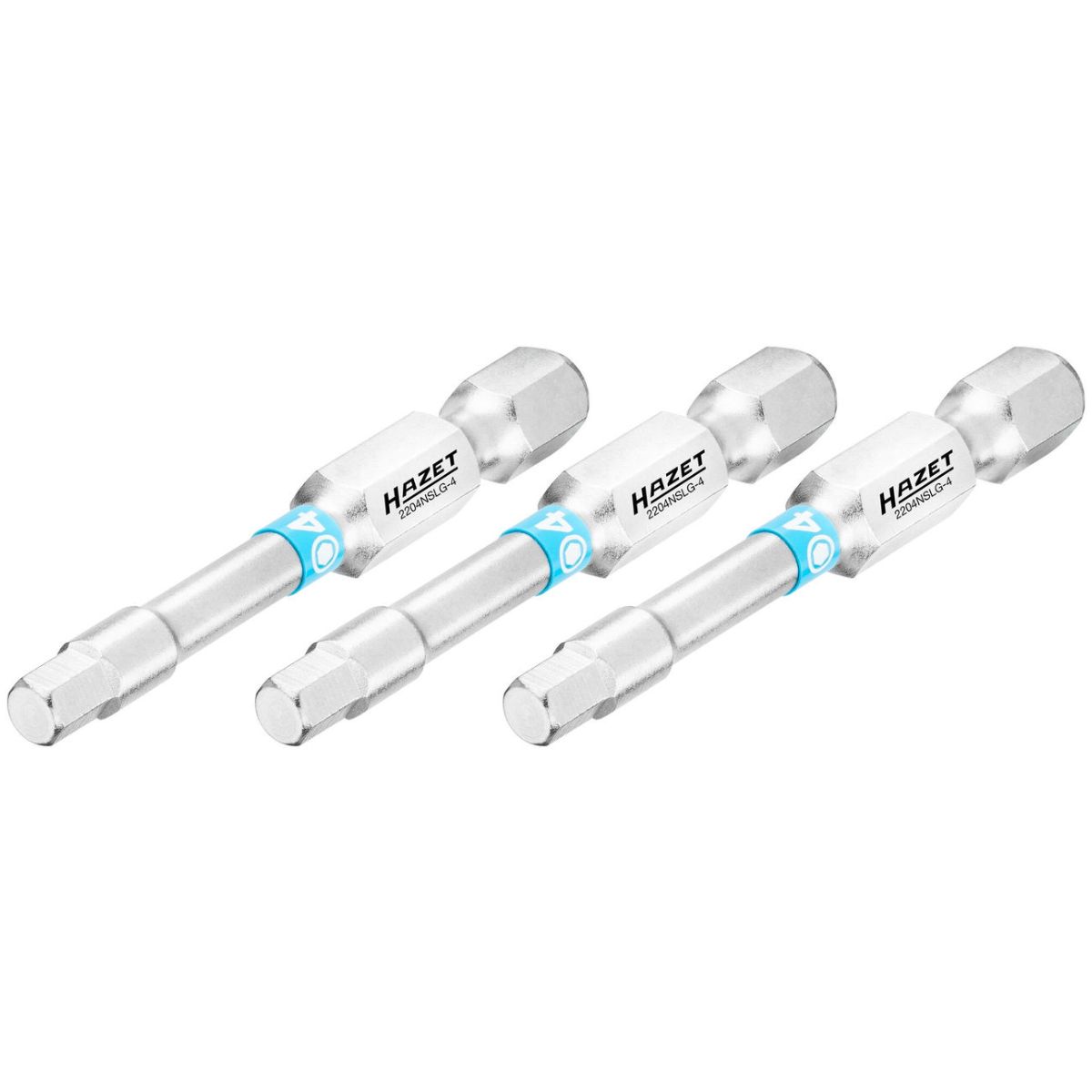 Bit ∙ 1/4 Zoll (6,3 mm) Sechskant massiv ∙ Innen Sechskant Profil ∙ 3-teilig ∙ SW 4 mm