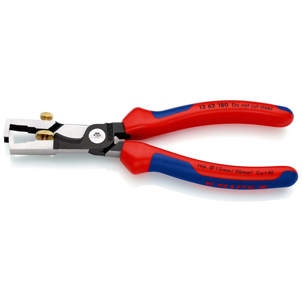 StriX® Abisolierzangen mit Kabelschere mit Mehrkomponenten-Hüllen schwarz atramentiert 180 mm