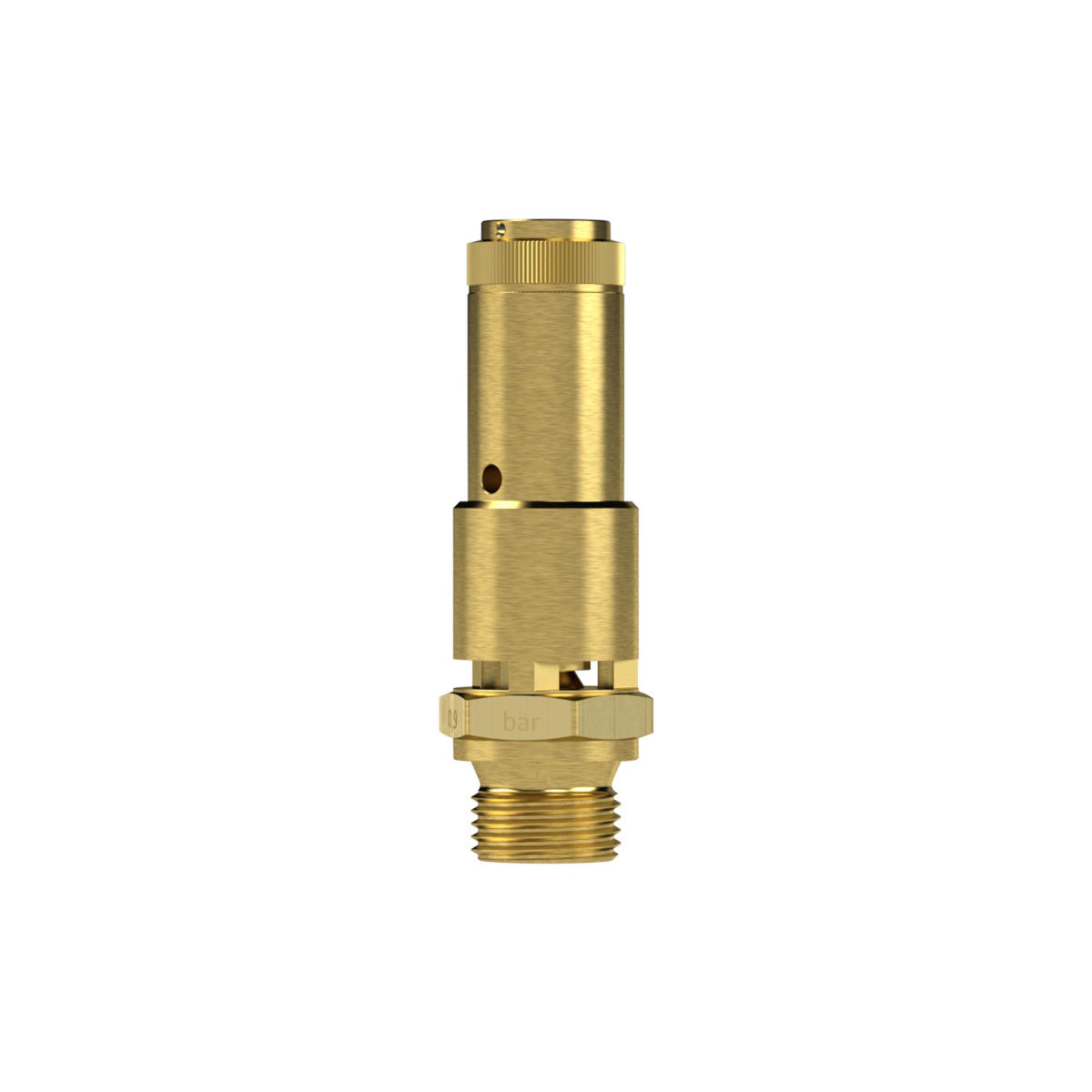 Vollhub-Sicherheitsventil DN 10, Messing, G 1/2, Ansprechdruck 49 bar