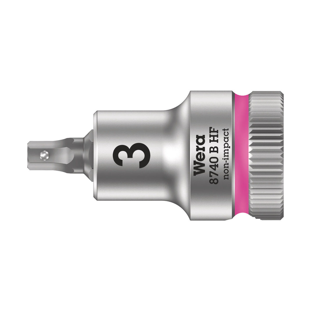 8740 B HF Zyklop Bitnuss mit 3/8″-Antrieb, mit Haltefunktion für Innensechskantschrauben, 3 x 35 mm
