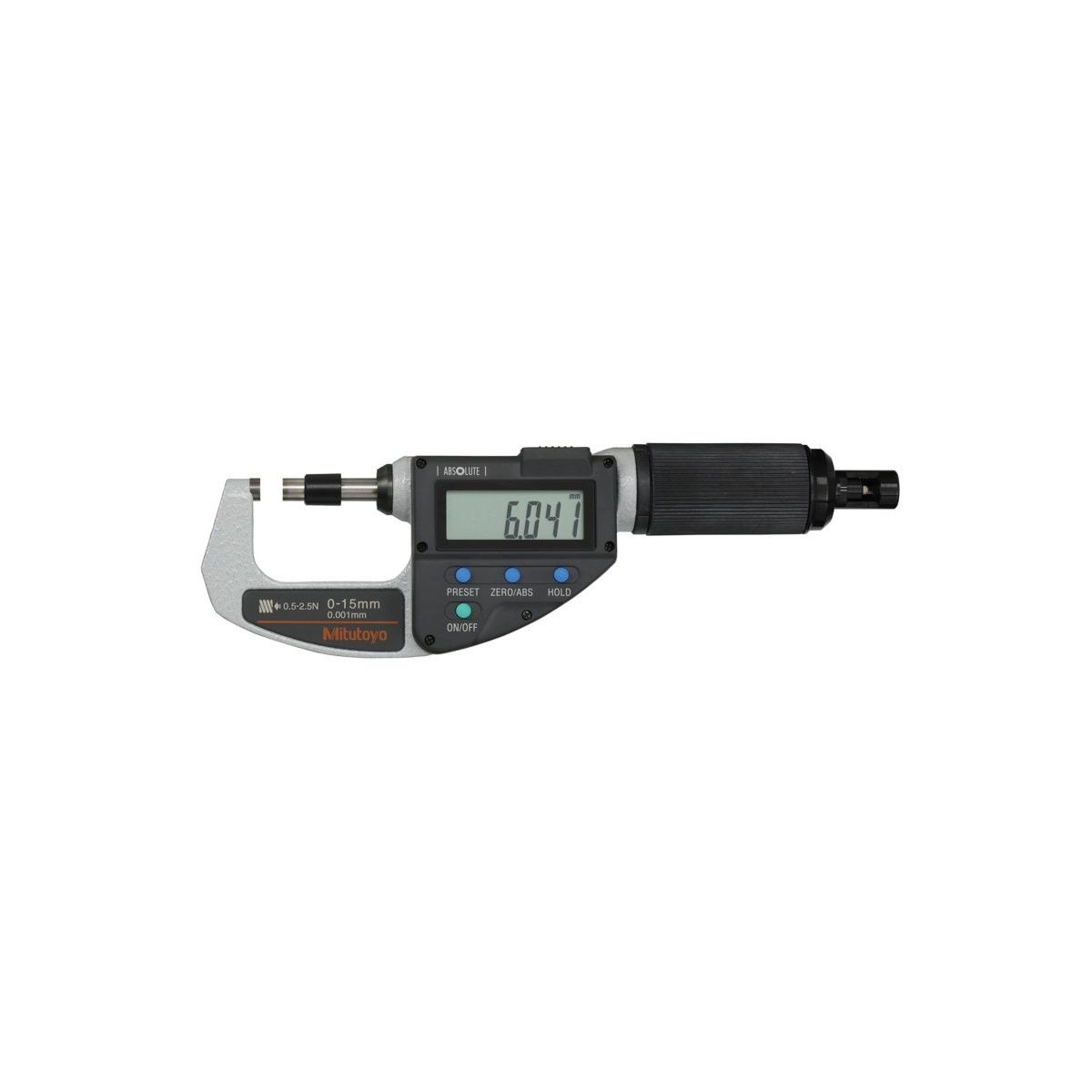 Absolute Digitale Bügelmessschraube mit einstellbarer Messkraft QuickMike, 0-15 mm, 0,5-2,5N