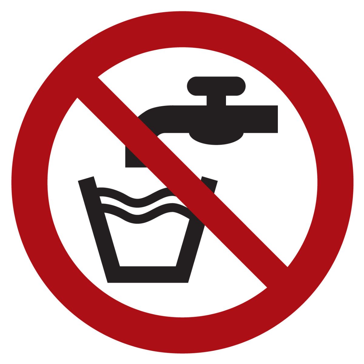 Verbotszeichen Kein Trinkwasser, Typ: 01100