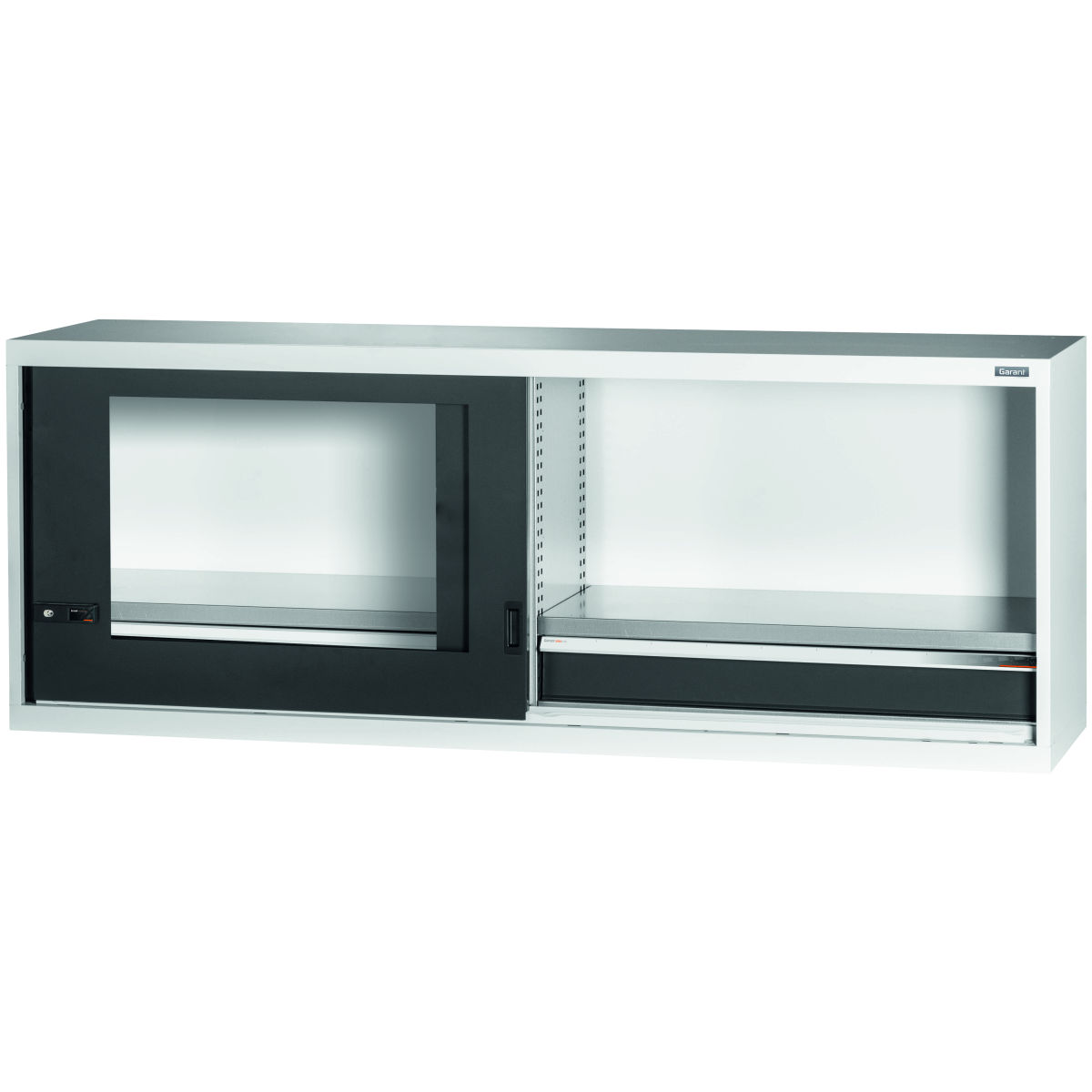 Aufsatzschrank mit Schublade, Sichtfenster-Schiebetüren, 36×14G, Höhe: 750mm