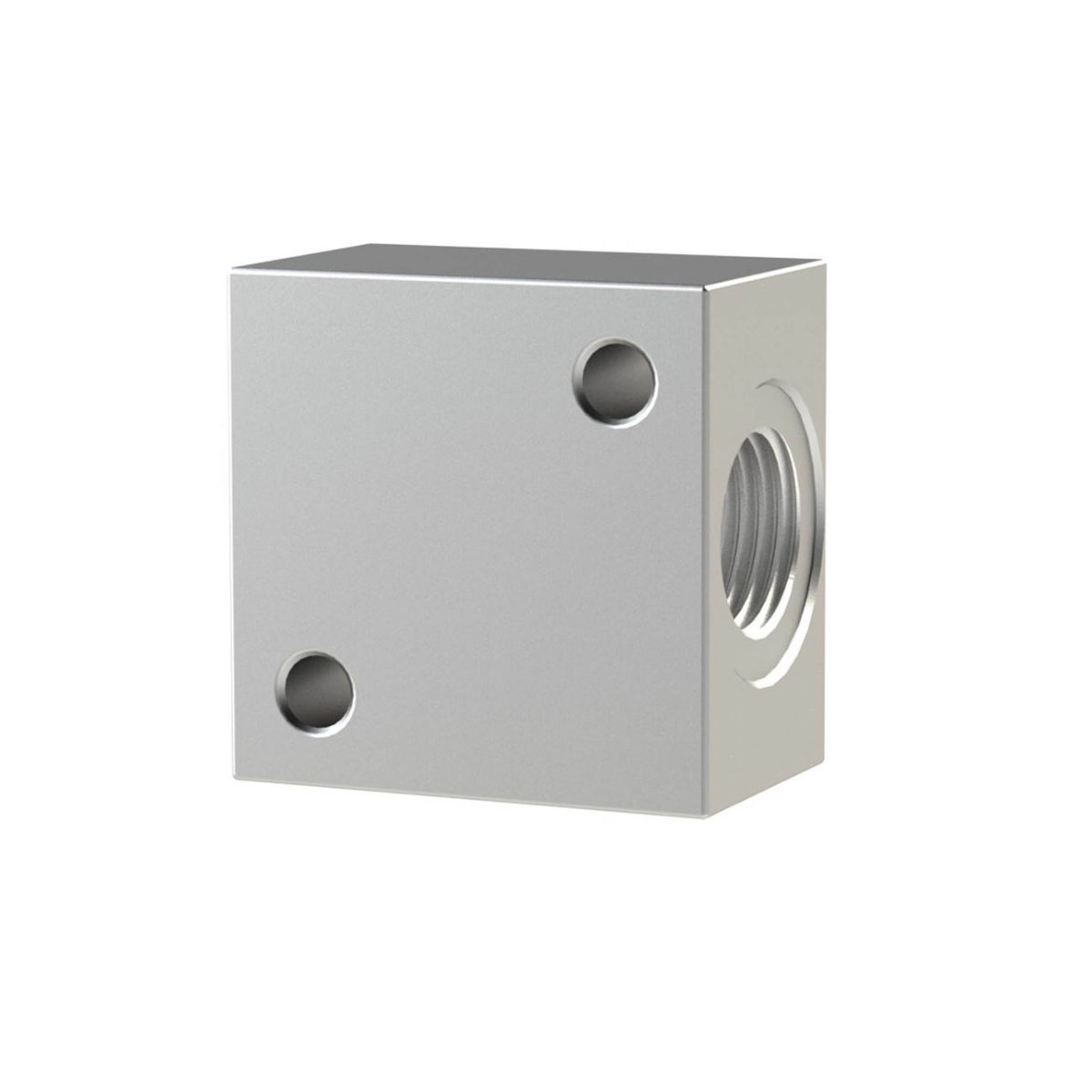 T-Verteiler, anflanschbar, G 3/8 Aluminium, SW 25