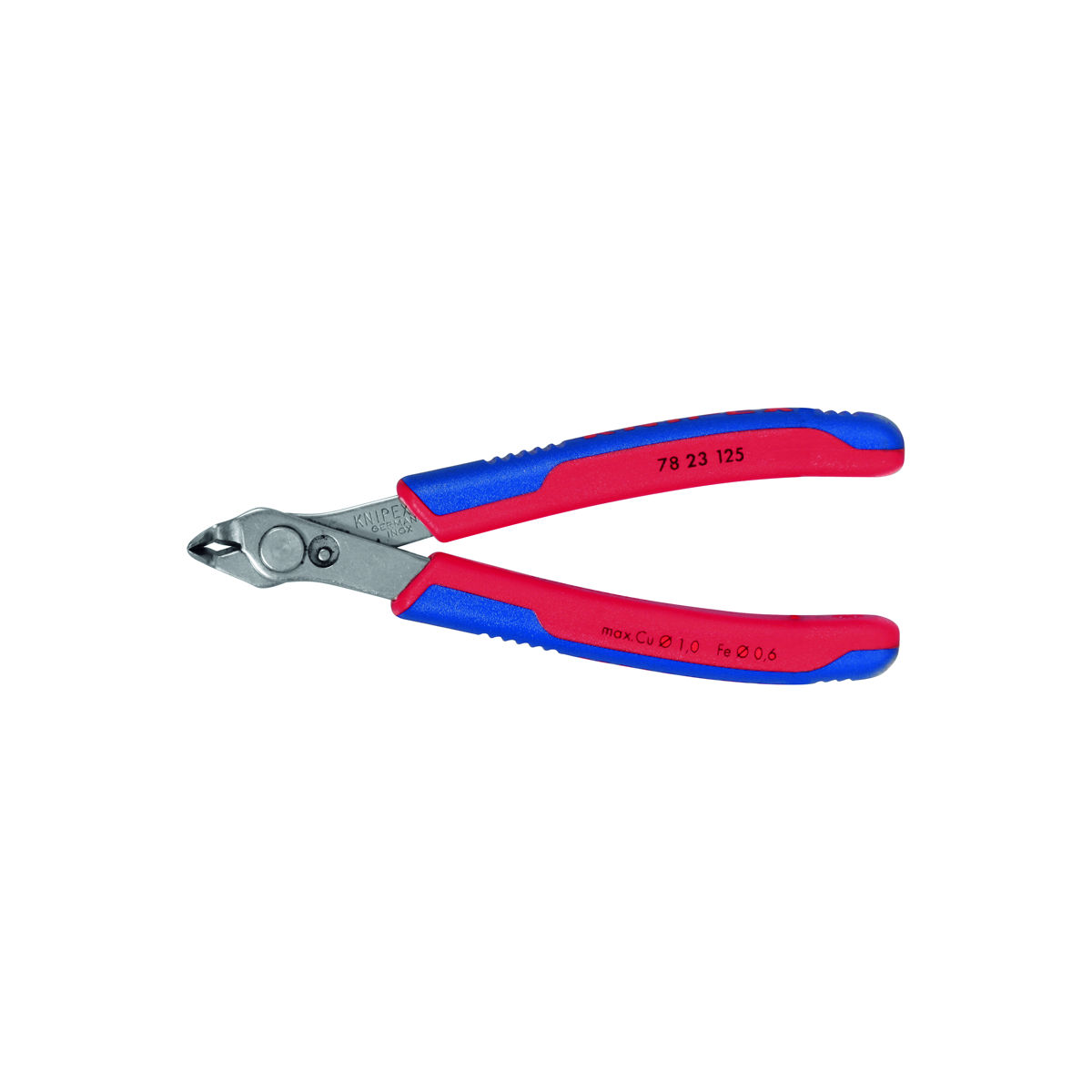 Elektronik-Seitenschneider Super Knips® 60° abgewinkelt, KW, ganze Länge: 125mm