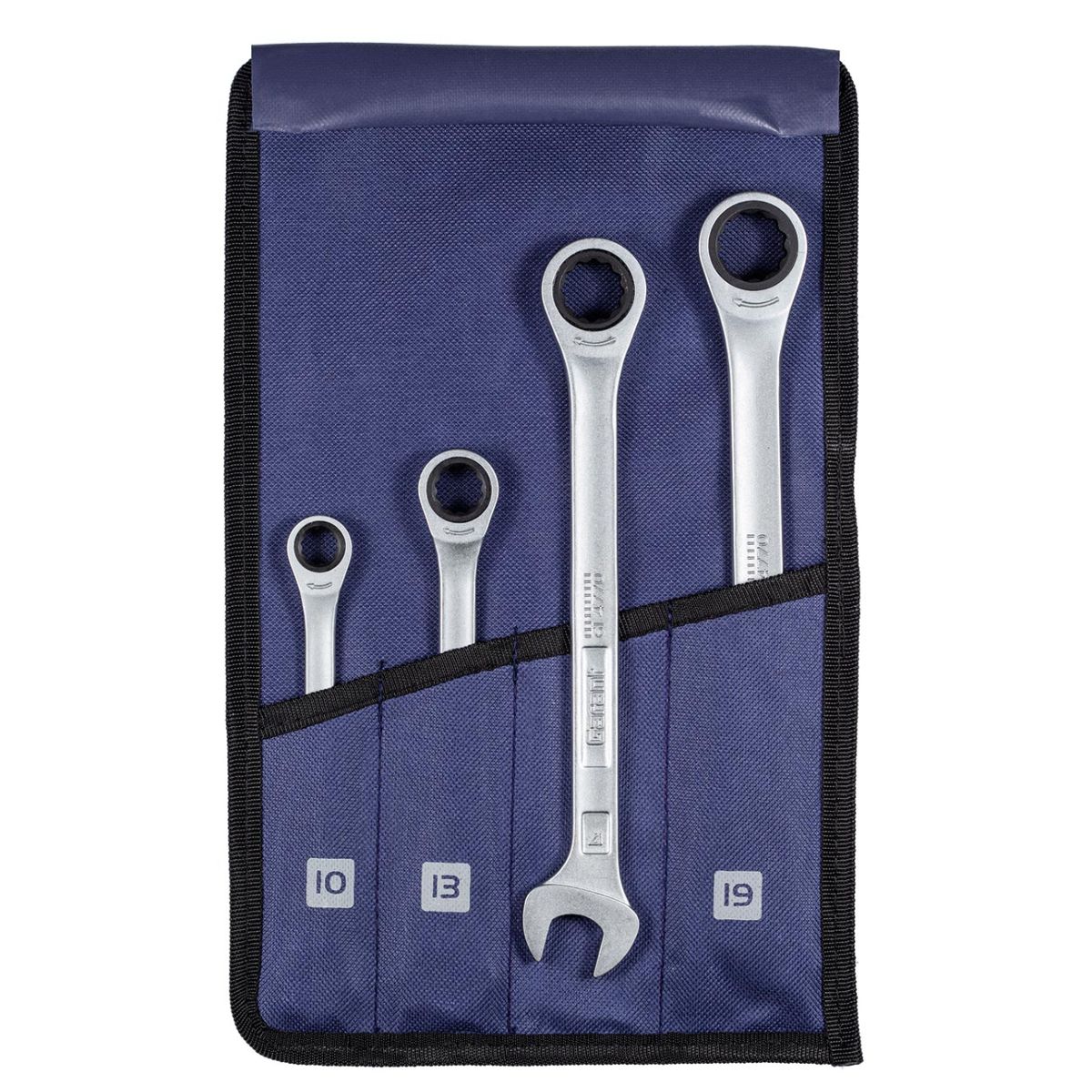 Maulschlüssel / Ratschenringschlüssel-Satz, in Rolltasche, Anzahl Schlüssel: 4