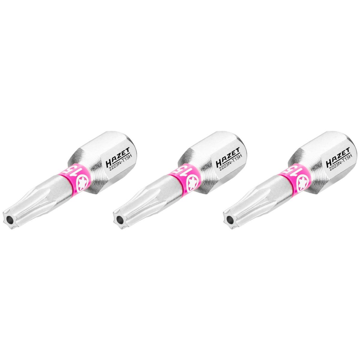 Bit ∙ 1/4 Zoll (6,3 mm) Sechskant massiv ∙ Tamper Resistant TORX® Profil ∙ 3-teilig ∙ SW T15H