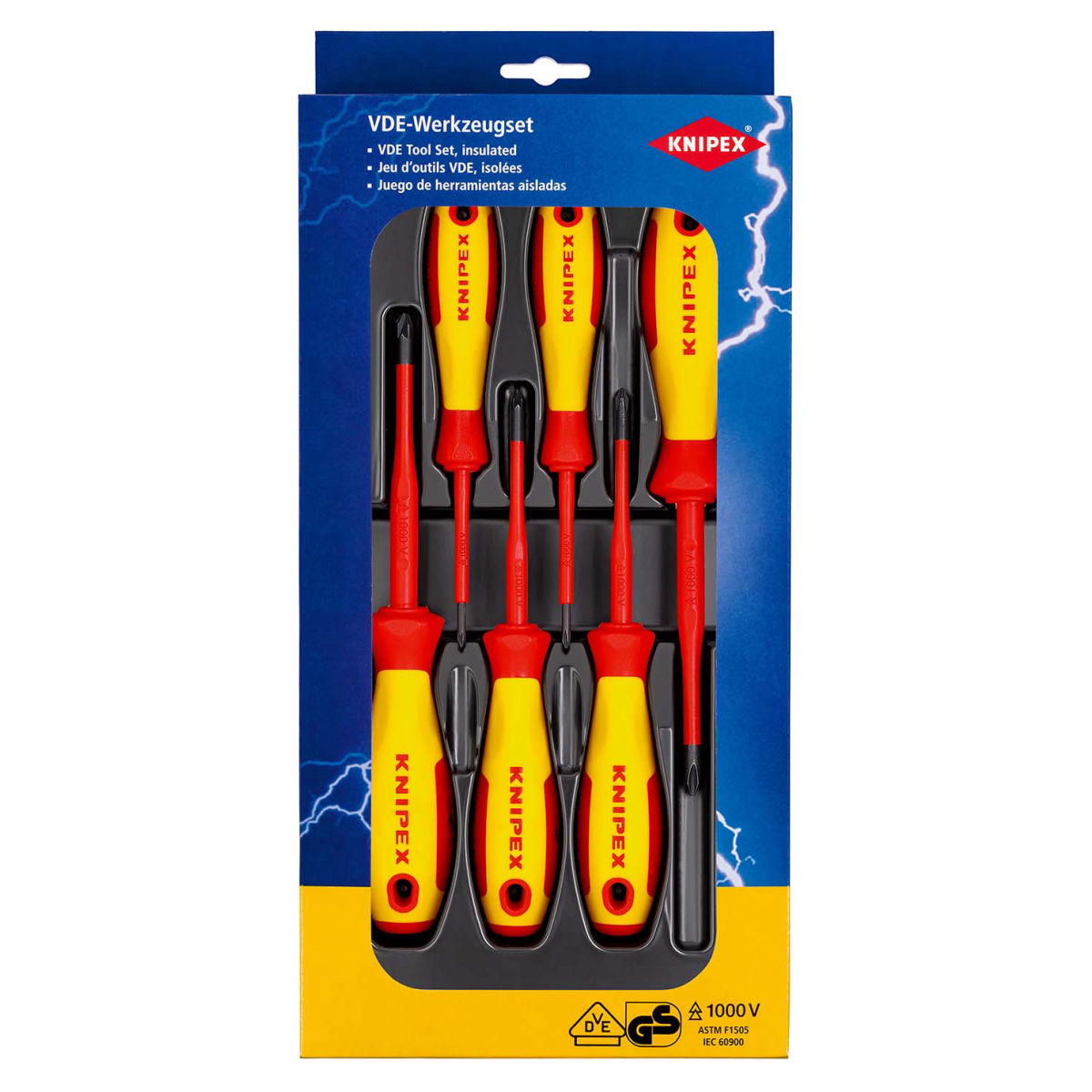 VDE Schraubendreher-Paket Phillips® / Pozidriv® (SB-Karte/Blister)