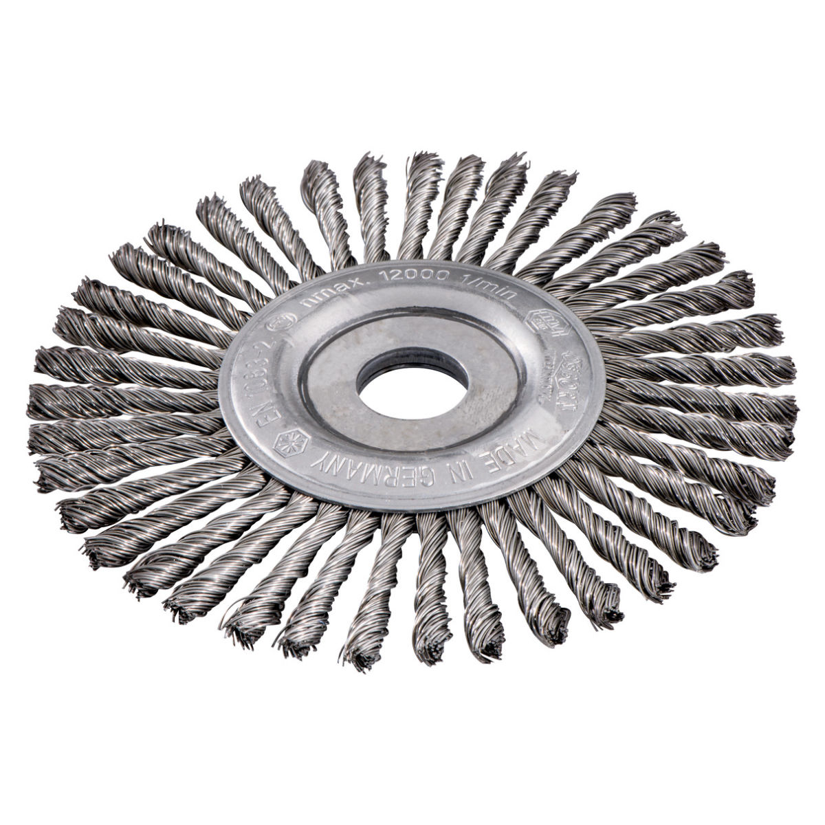 Rundbürste 125x0,5x6 /22,23 mm, Stahl, gezopft
