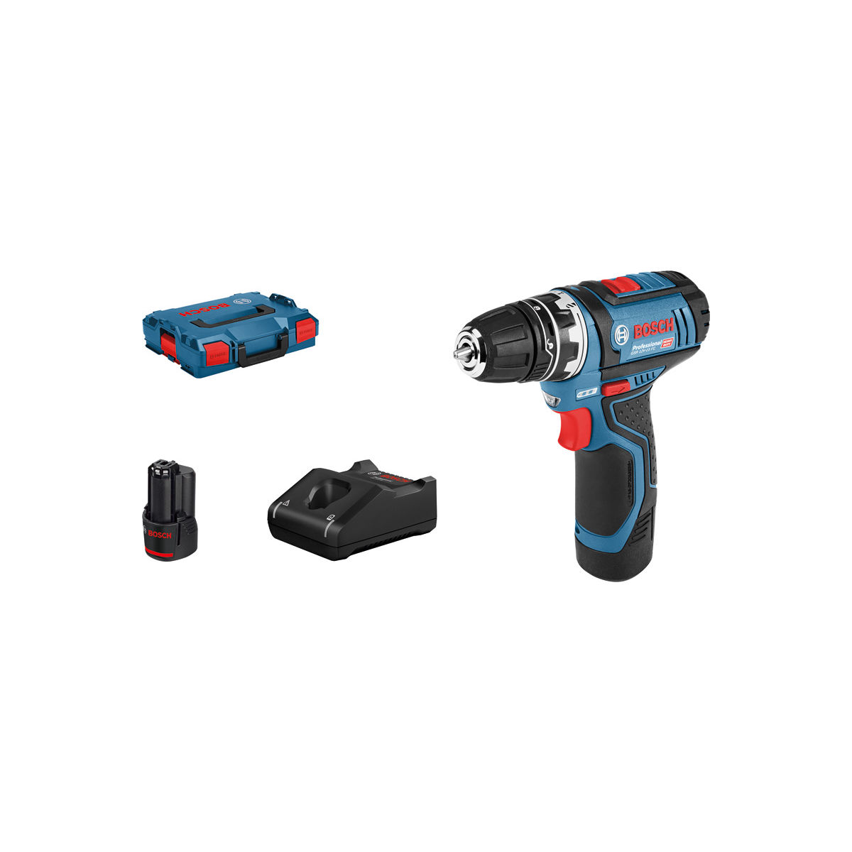 Akku-Bohrschrauber GSR 12V-15 FC, mit 2 x 2.0 Ah Akku, L-BOXX, 1 Aufsatz