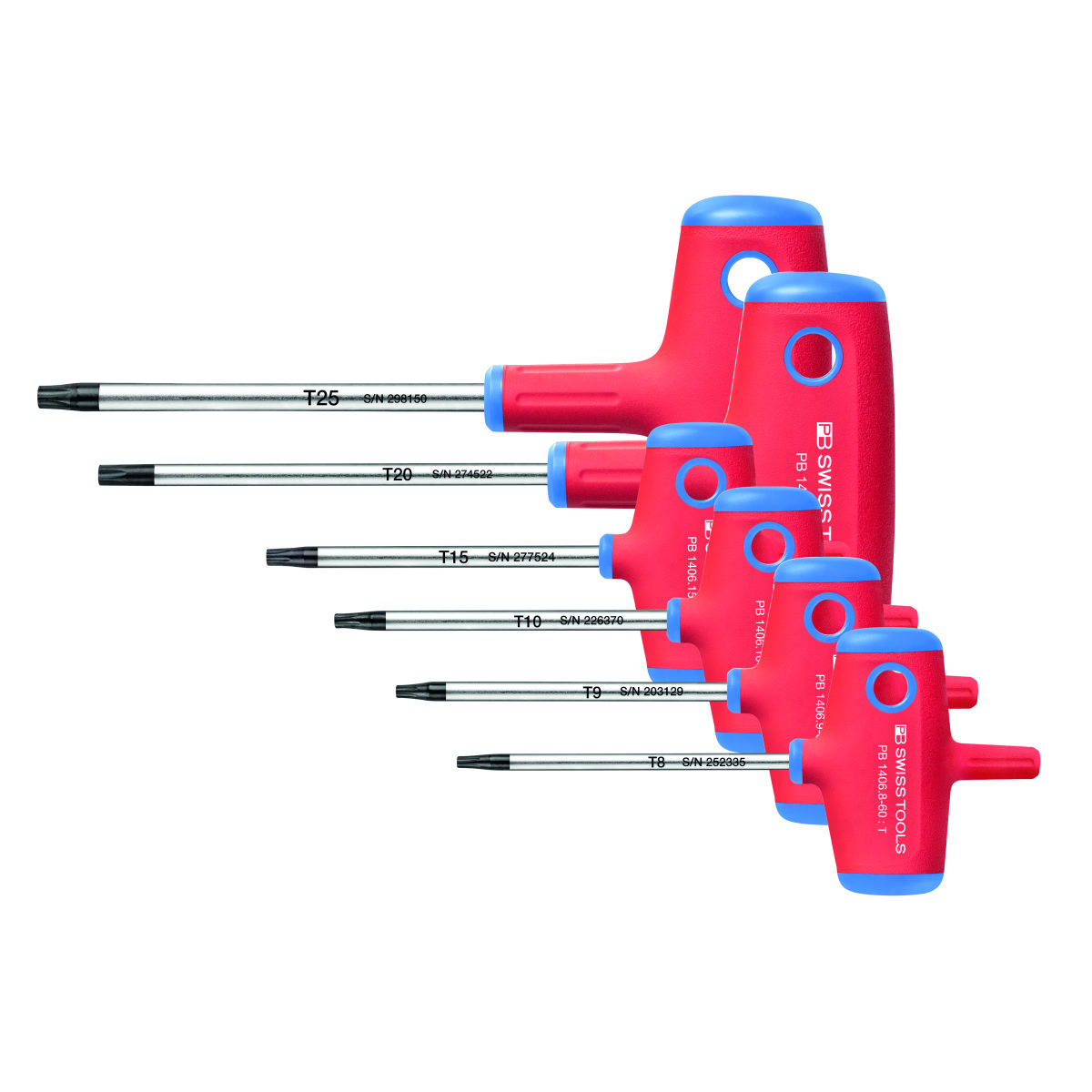 Schraubendreher-Satz für Torx®, mit Quergriff 6-teilig, Anzahl Schraubendreher: 6