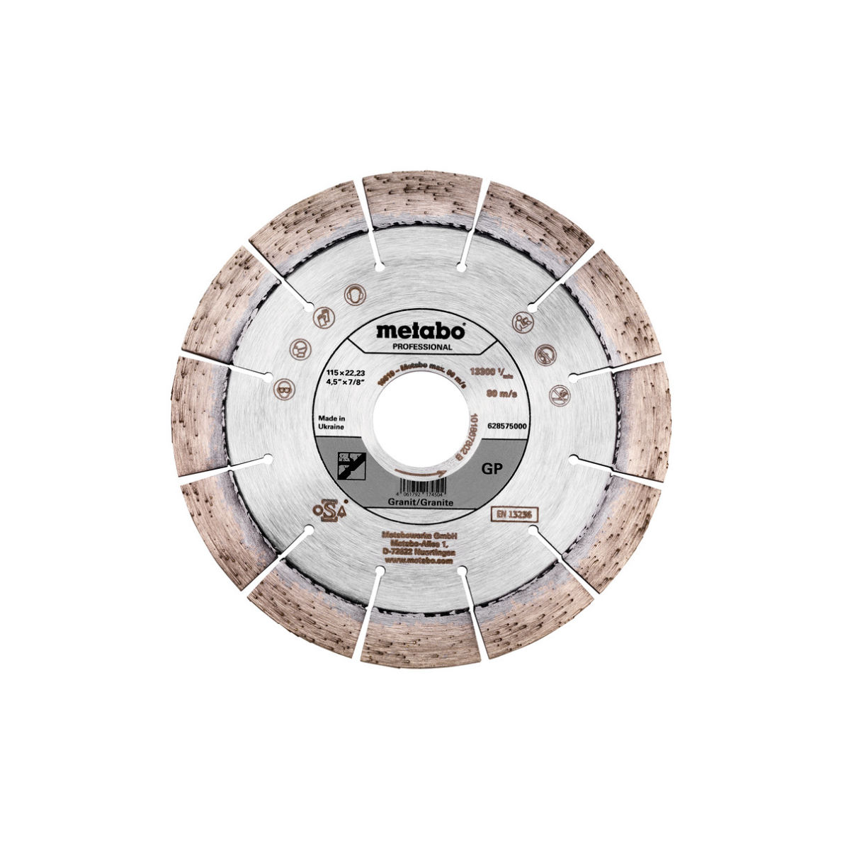 Diamanttrennscheibe 115x22,23mm, ″GP″, Granit ″professional″